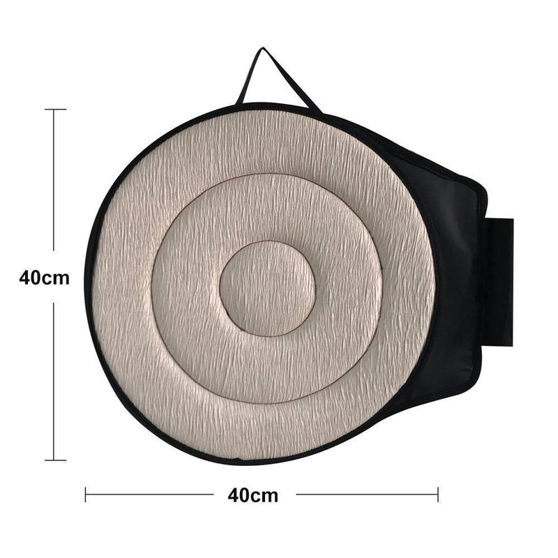 Swivel Seat Cushion with Memory Foam and Non-Slip Base