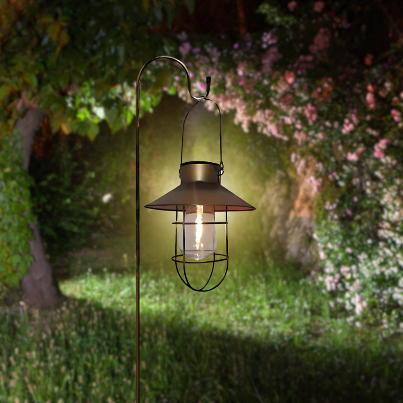 Vintage Solar Hanging Garden Lantern