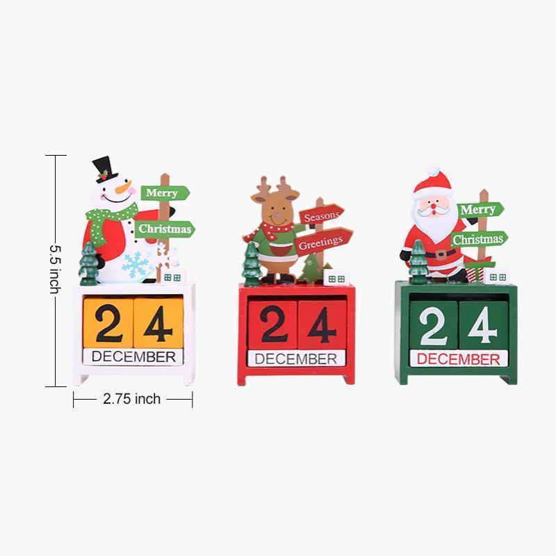 Wooden Christmas Countdown Calendar Decoration