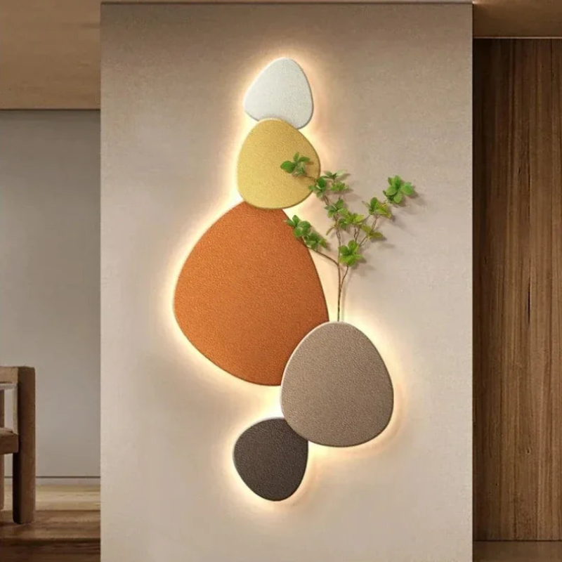 Modern Wall Lamp with Organic Design and LED Lighting for Interiors