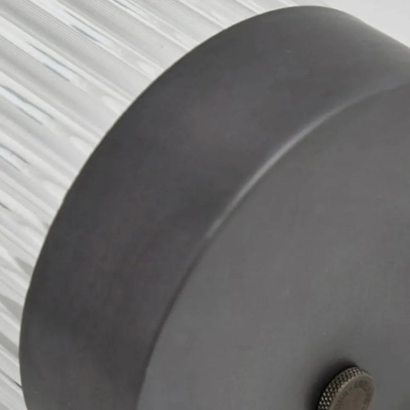 Semi-Cylinder Outdoor Wall Light with Ribbed Glass Shade