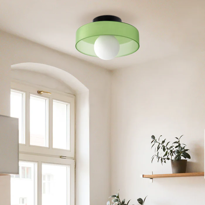 Modern Round Glass Ceiling Lamp – Elegant and Timeless Design