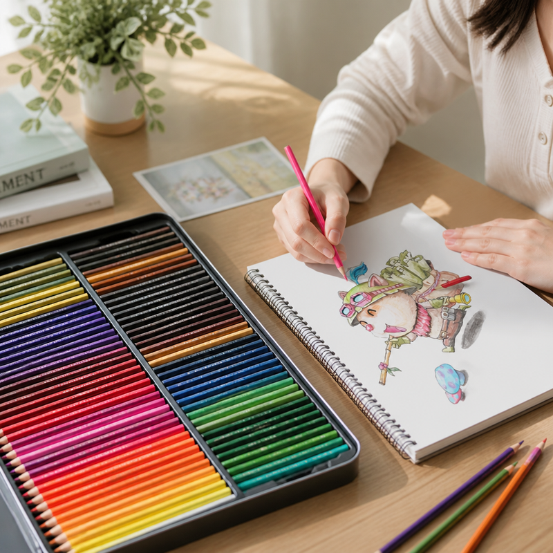 48-Piece Professional Coloured Pencil Set