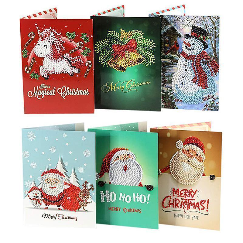 DIY Diamond Art Christmas Greeting Card Set