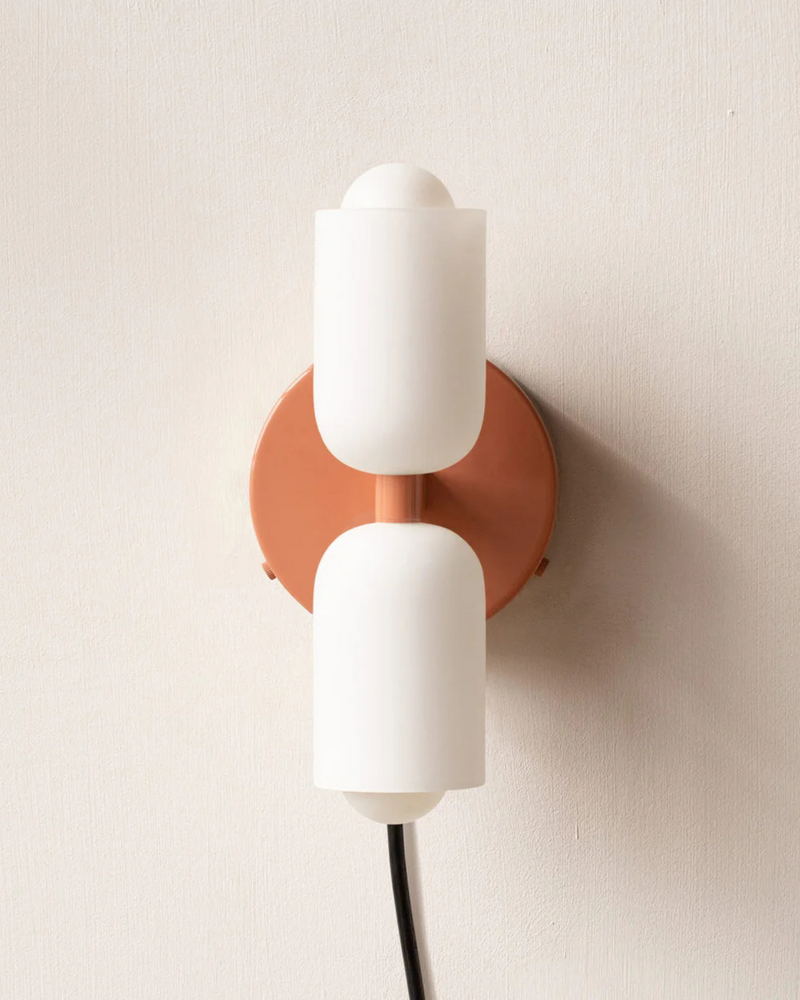 Double-Head Frosted Glass Wall Sconce with Soft Ambient Lighting