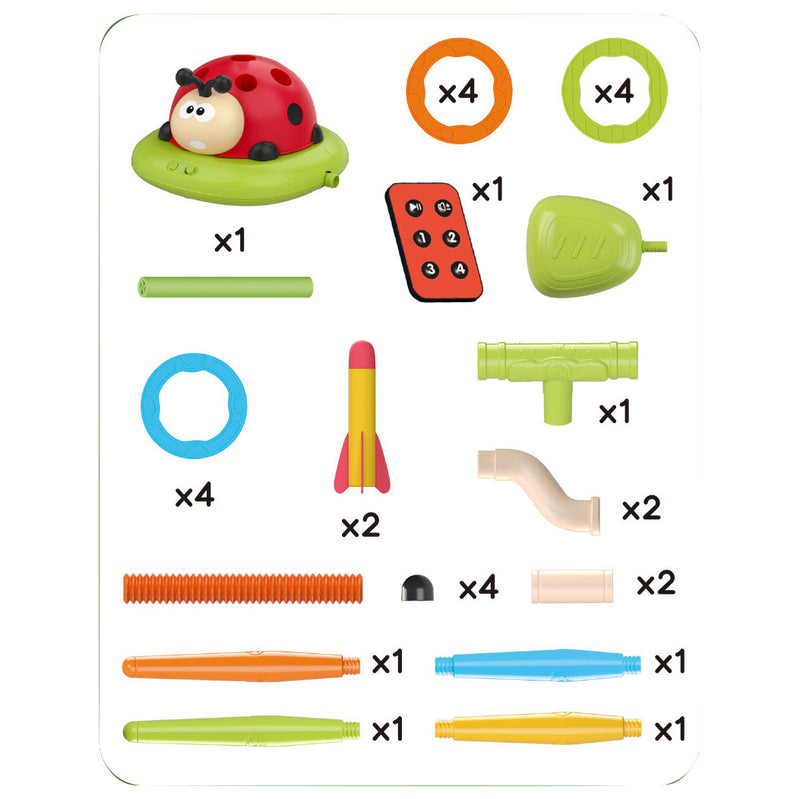 Active Play Set with Skipping Rope, Ring Toss and Stomp Rocket