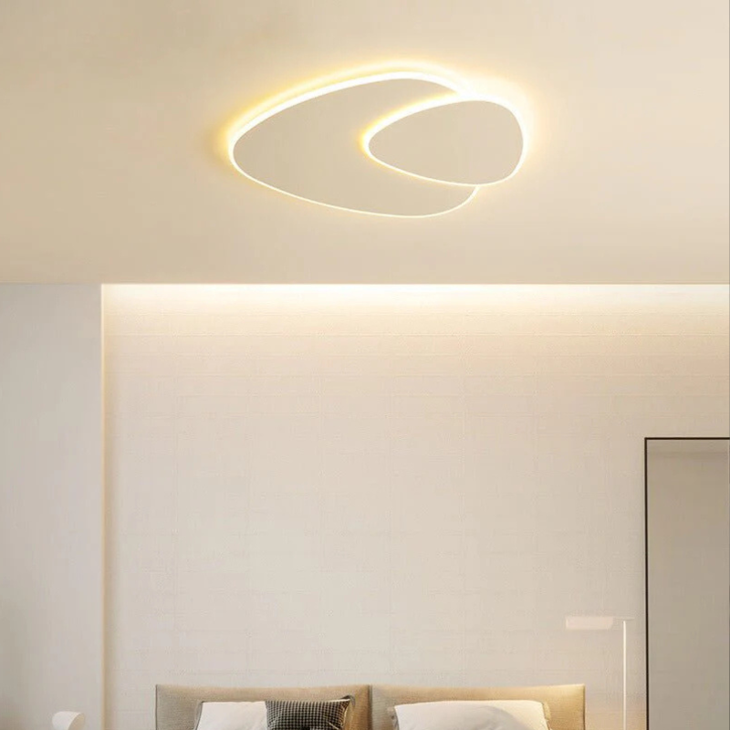 Minimalistic LED Ceiling Light with Organic Elliptical Shape for Modern Interiors