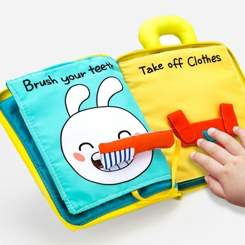 3D Interactive Early Learning Soft Cloth Book
