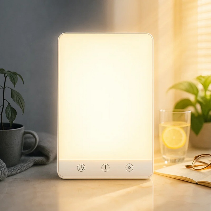 10,000 Lux SAD Light Therapy Lamp with Adjustable Brightness & Timer