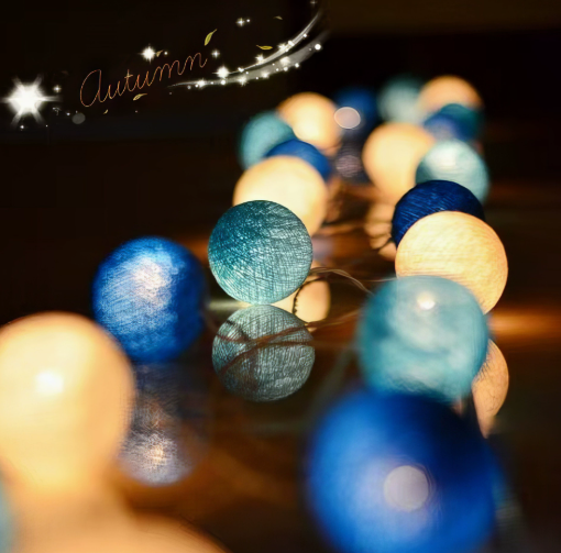 Cotton Ball String Lights with Battery or USB Power Options