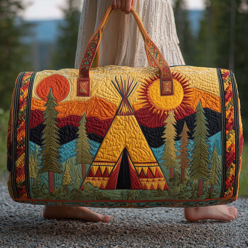 Colourful Boho Patchwork Travel Duffel Bag