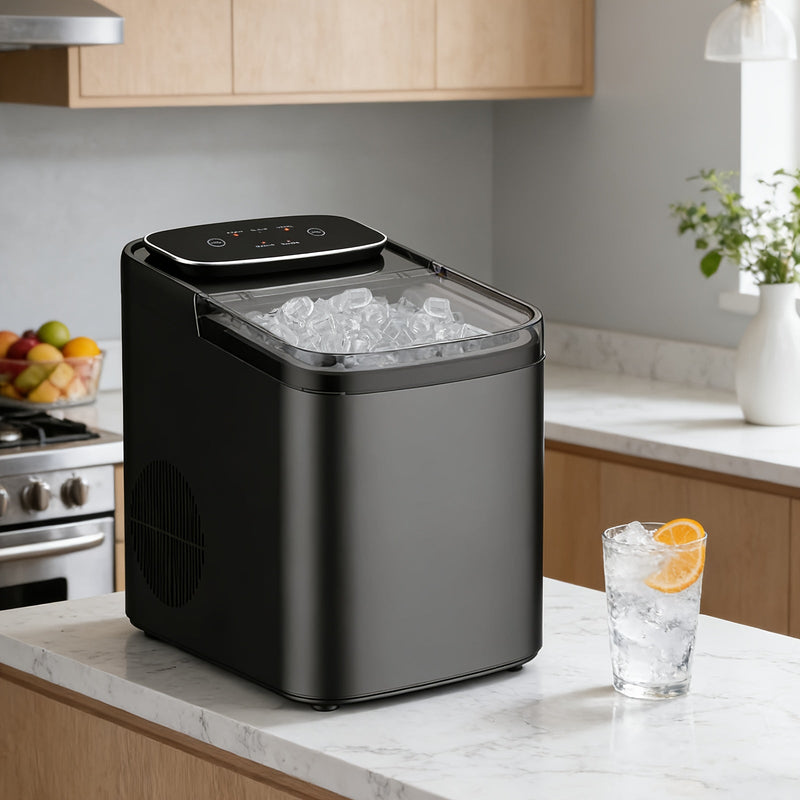 Compact Ice Cube Maker with Rapid Ice Production for Home and Office