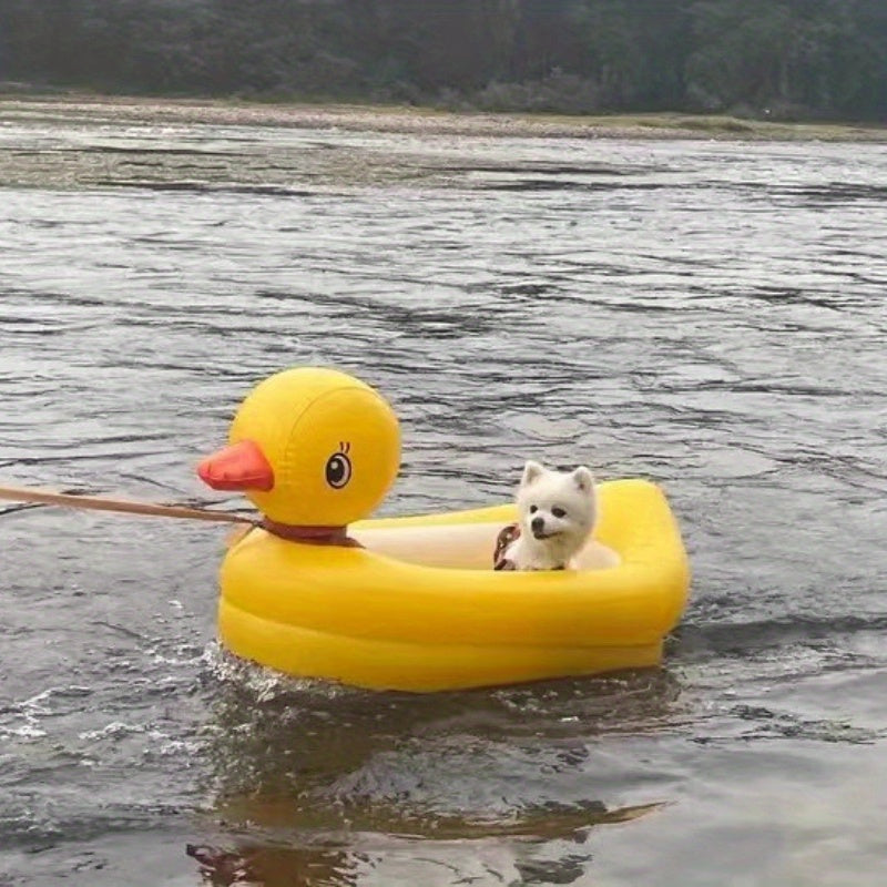 Inflatable Duck Shaped Swimming Ring for Dogs for Safe Water Fun
