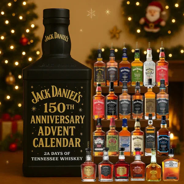 Advent Calendar with Beverage-Themed Acrylic Decorative Ornaments