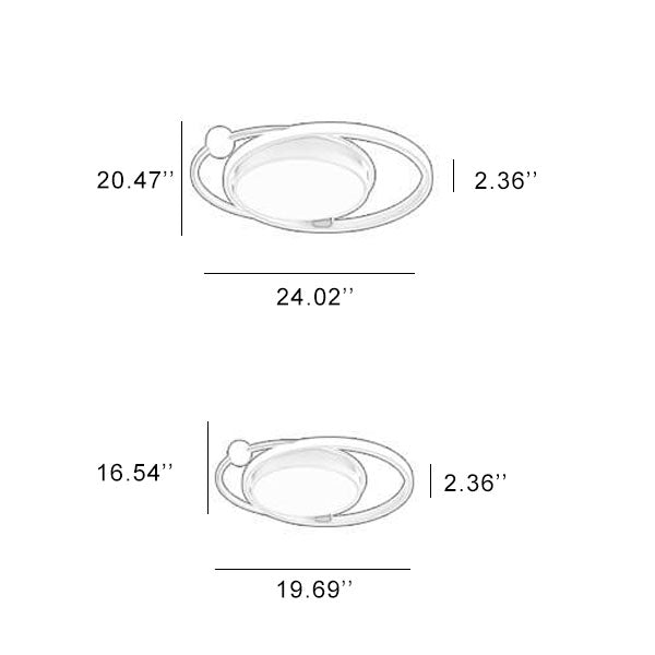 Modern LED Ceiling Light with Circular Design for Living Room and Bedroom