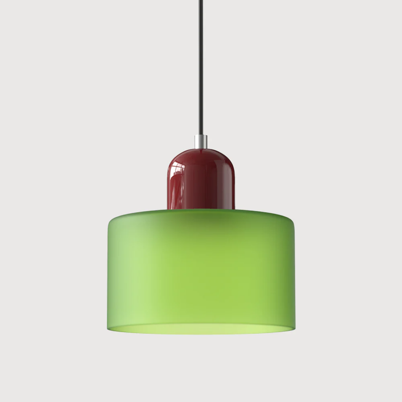 Retro Pendant Lamp with Glass Shade and Adjustable Cord for a Warm Atmosphere