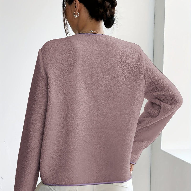 Elegant ladies' jacket with buttons – Timeless and soft for autumn and winter