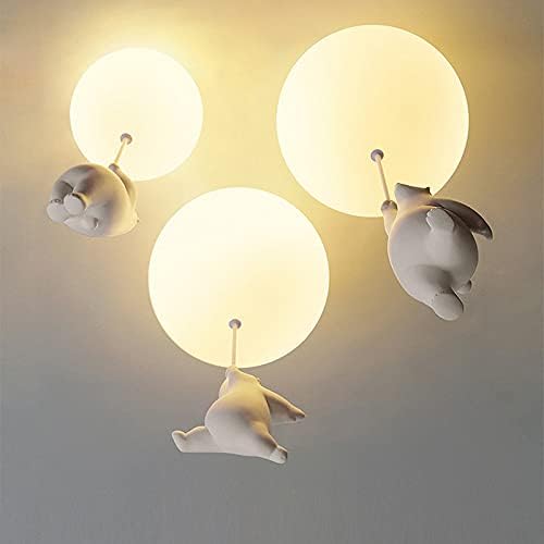 Playful Ceiling Light with Bears and Balloon Lights for Children's Room