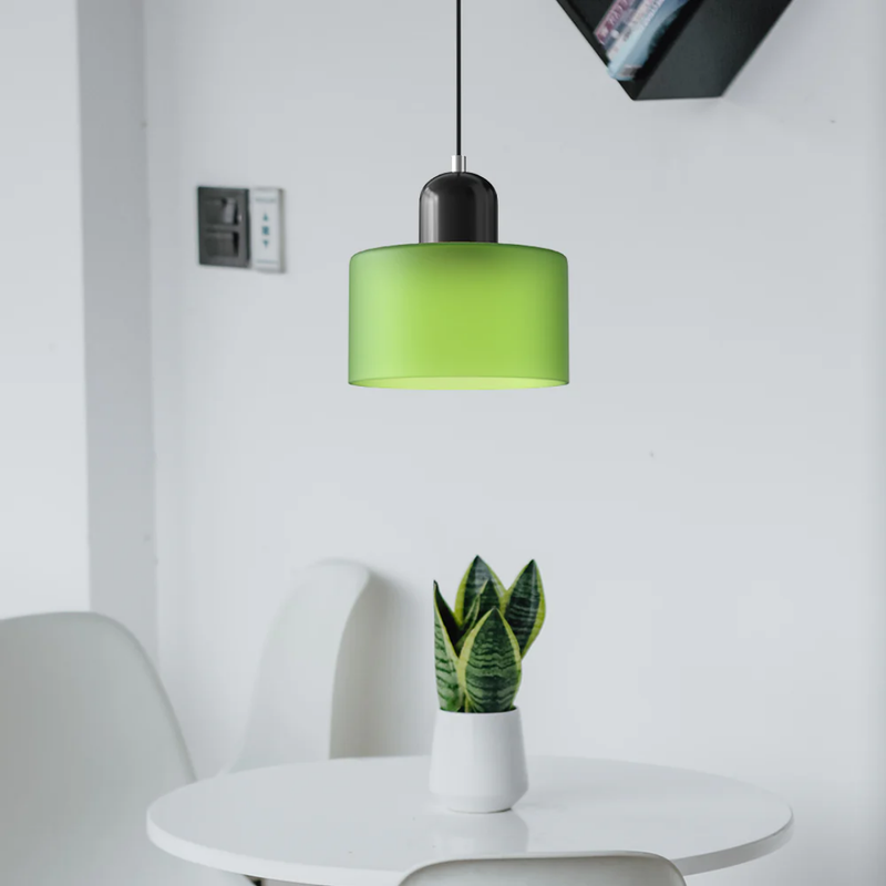 Retro Pendant Lamp with Glass Shade and Adjustable Cord for a Warm Atmosphere