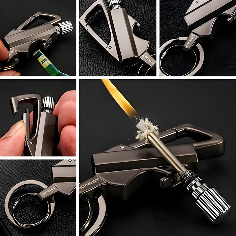 Reusable Waterproof Permanent-Match Lighter with Keyring