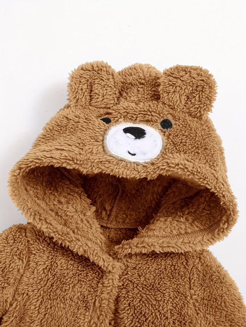 Baby Bathrobe with Hood – Soft Teddy Bathrobe for Babies and Toddlers in Winter