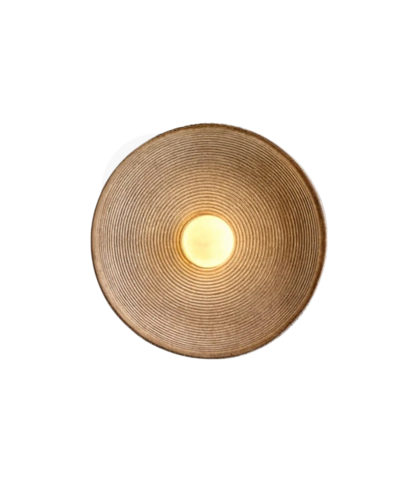 Textured Resin Wall Sconce with Concentric Design & Soft Ambient Glow