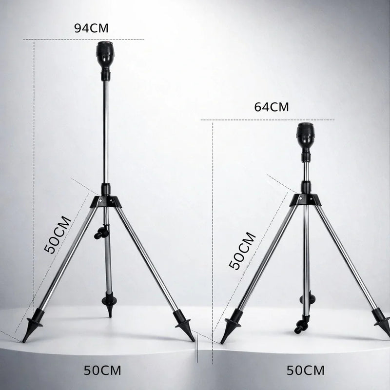 360-Degree Garden Sprinkler with Tripod Stand for Lawn Watering