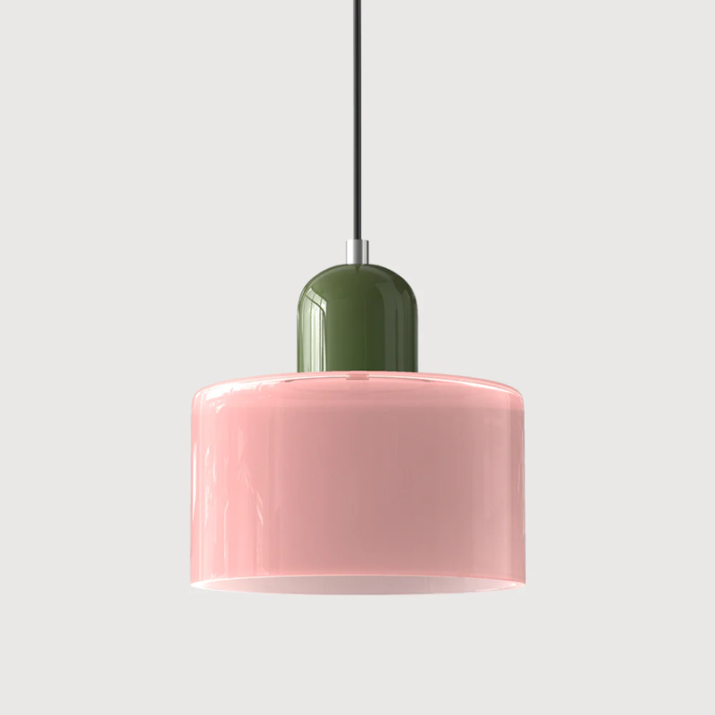 Retro Pendant Lamp with Glass Shade and Adjustable Cord for a Warm Atmosphere
