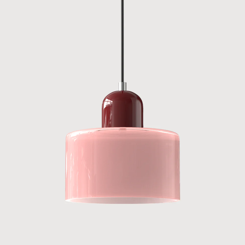 Retro Pendant Lamp with Glass Shade and Adjustable Cord for a Warm Atmosphere