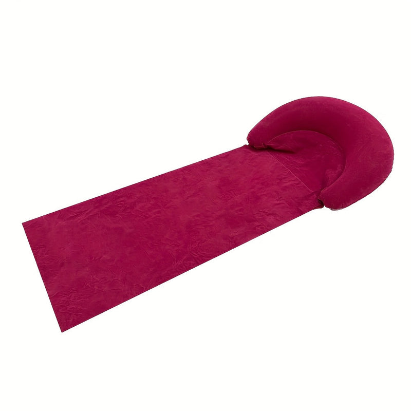 Comfortable Inflatable Beach Mat with Headrest for the Beach and Camping