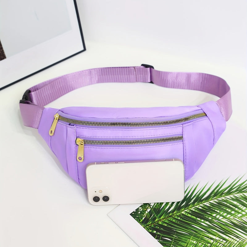Lightweight Bum Bag for Women with Multiple Zipper Pockets and Adjustable Strap