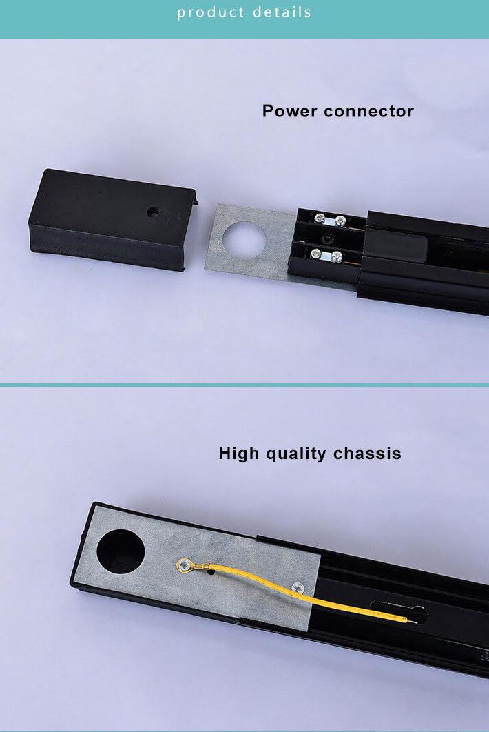 Track Lighting Rails and Connectors for LED Spotlights