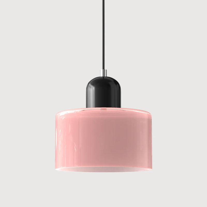 Retro Pendant Lamp with Glass Shade and Adjustable Cord for a Warm Atmosphere