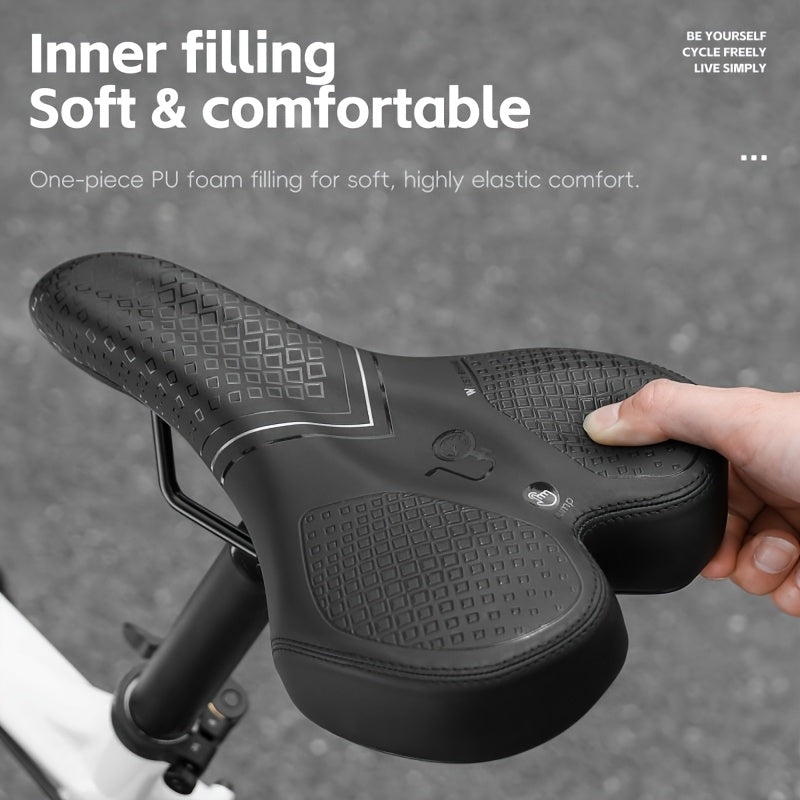 Inflatable Bicycle Saddle with Air Cushion for Comfort During Long Rides