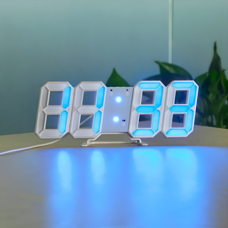 Futuristic LED Wall Clock – Minimalist Design with Smart Time Display