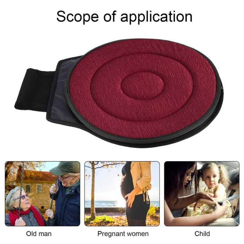 Swivel Seat Cushion with Memory Foam and Non-Slip Base