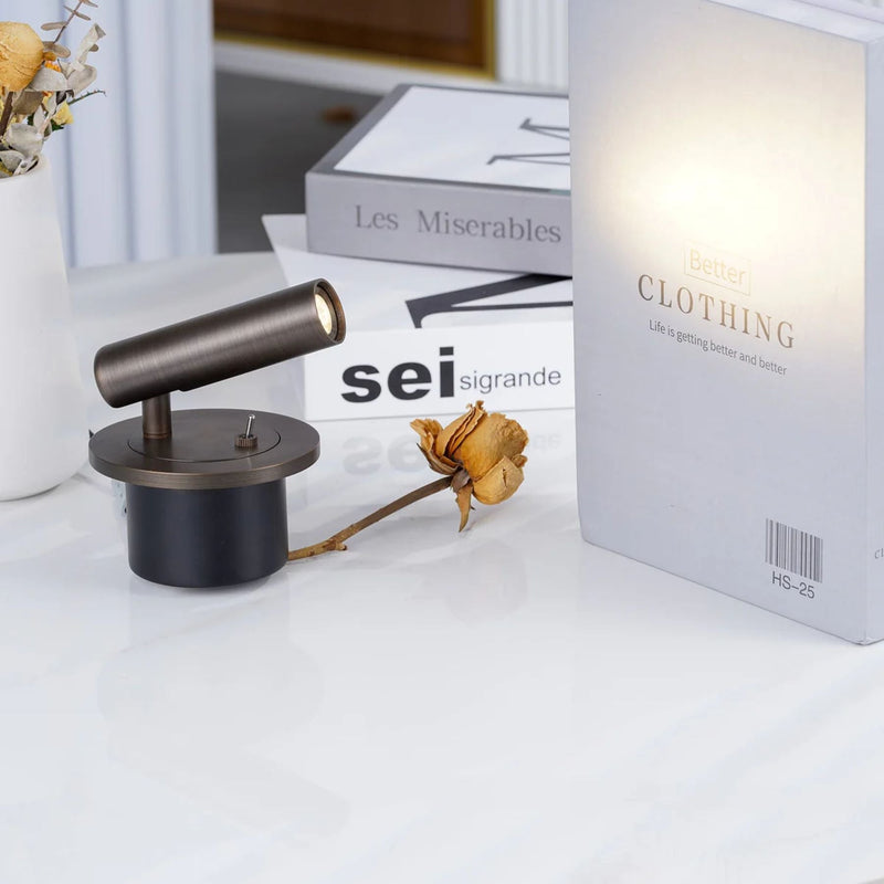 Adjustable Metal LED Wall Reading Lamp with Cylindrical Head