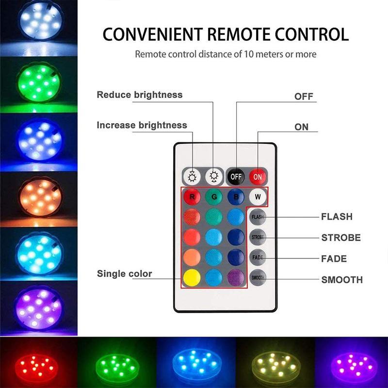 Remote-Controlled RGB Underwater Pool Light