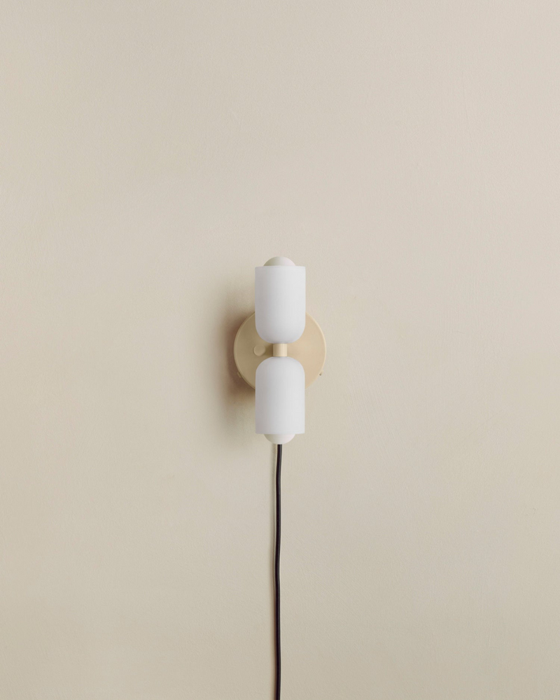 Double-Head Frosted Glass Wall Sconce with Soft Ambient Lighting