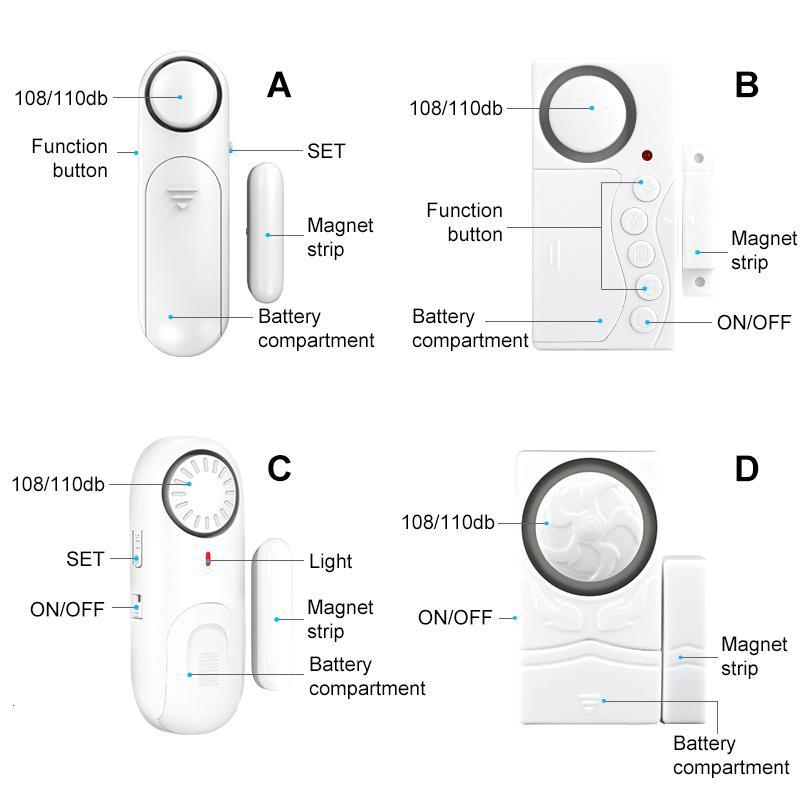 Wireless Door & Window Security Alarm with Magnetic Sensor
