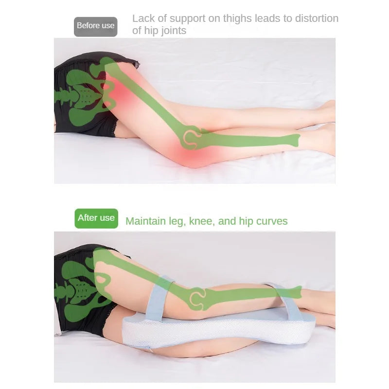 Ergonomic Leg Pillow for Sleeping with Memory Foam and Optimal Support