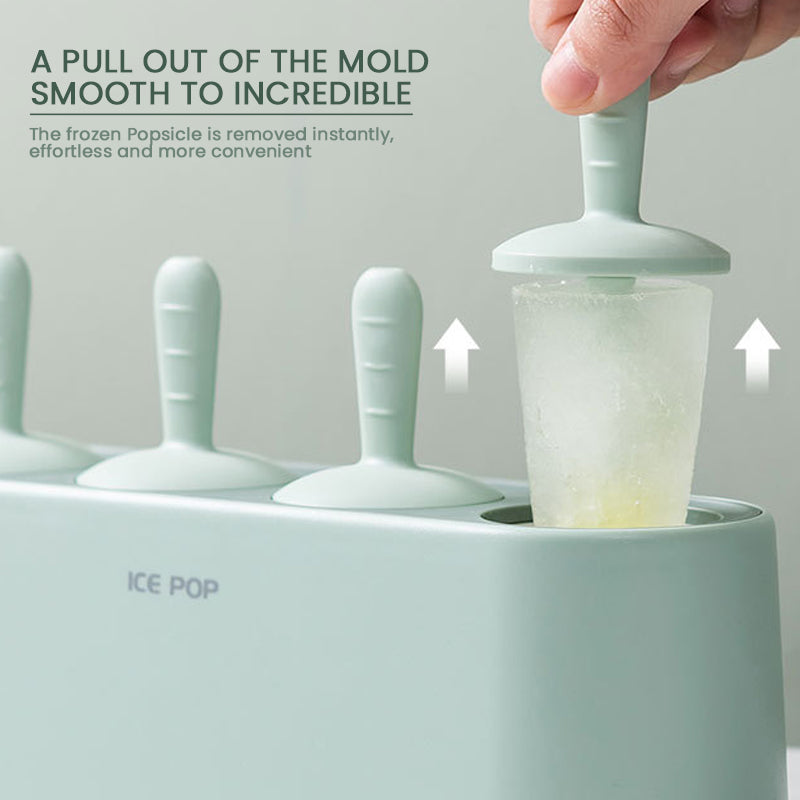 Silicone Ice Pop Mould with Four Reusable Sticks