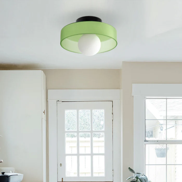 Modern Round Glass Ceiling Lamp – Elegant and Timeless Design