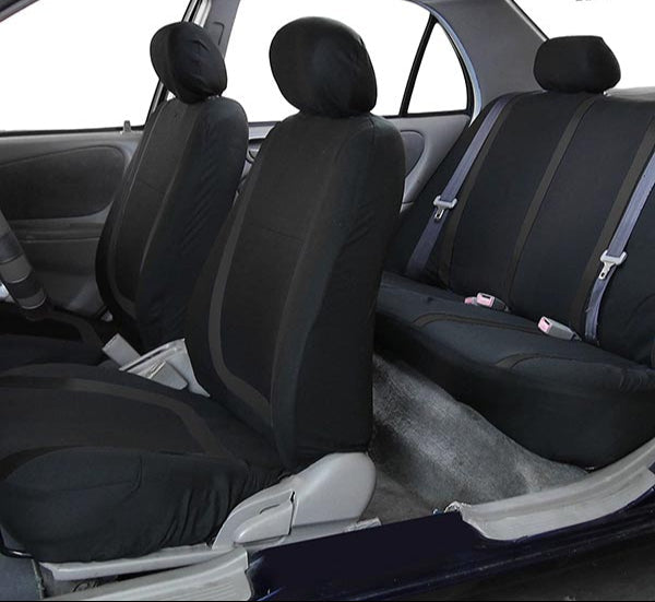 Car Seat Cover Set with Washable Polyester Seat and Headrest Covers