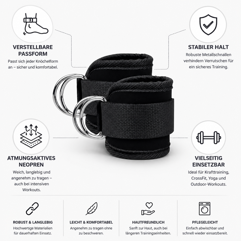 VeloStrap Adjustable Ankle Cable Strap