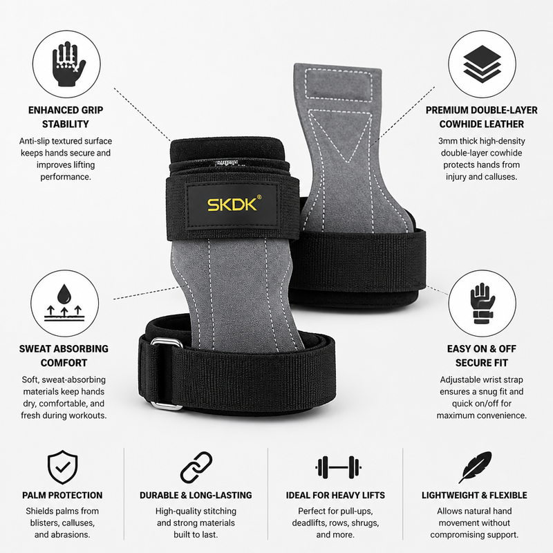 Padded Cowhide Weightlifting Gloves