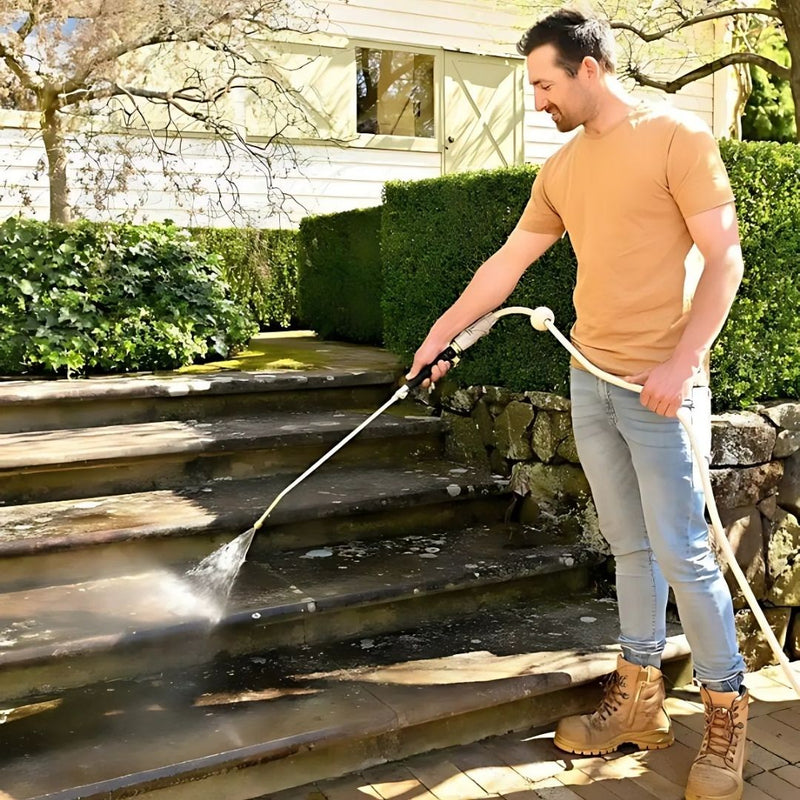 Powerful High-Pressure Spray Gun for Garden Hose for Thorough Outdoor Cleaning
