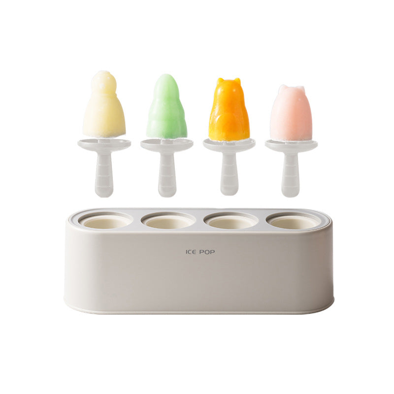 Silicone Ice Pop Mould with Four Reusable Sticks