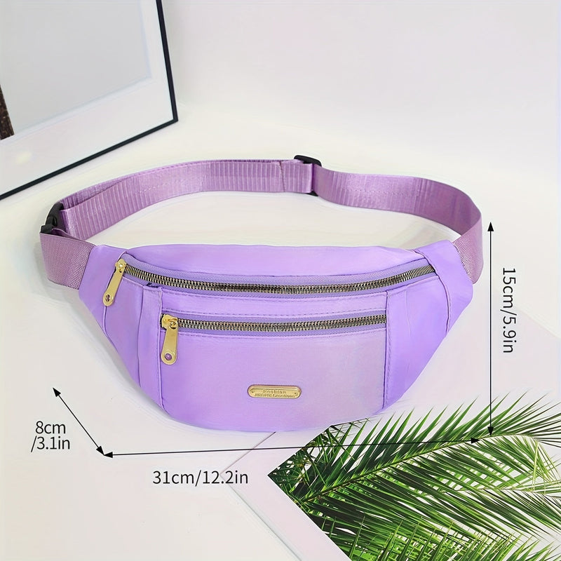 Lightweight Bum Bag for Women with Multiple Zipper Pockets and Adjustable Strap