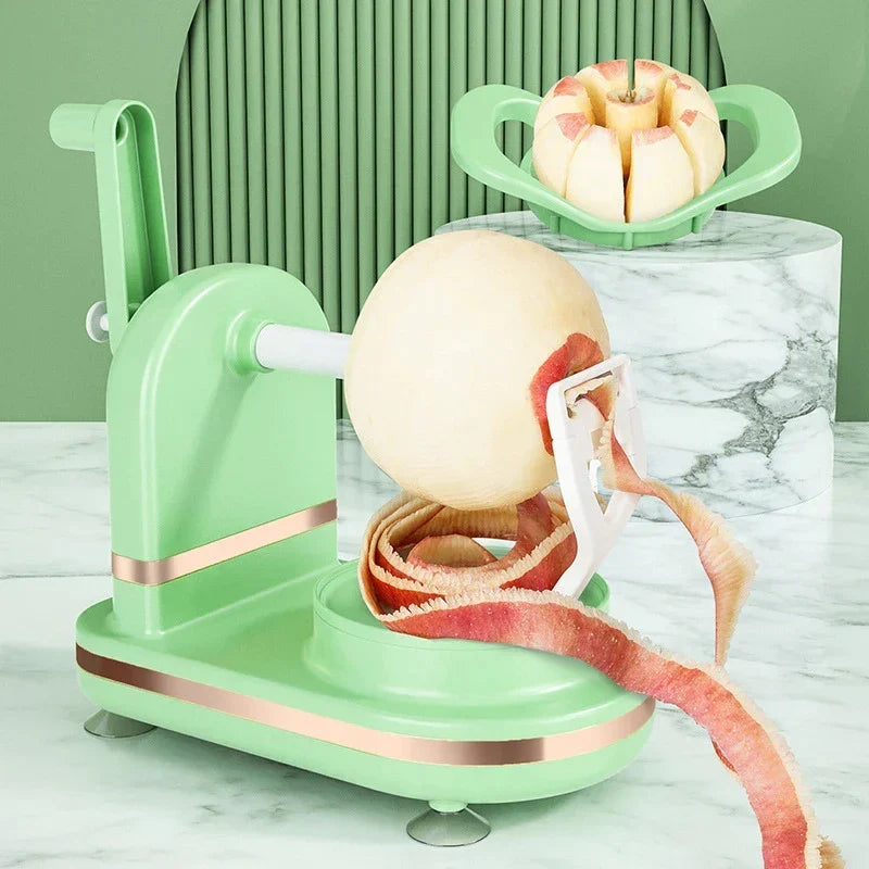 Manual Fruit and Vegetable Peeler Slicer with Rotary Handle